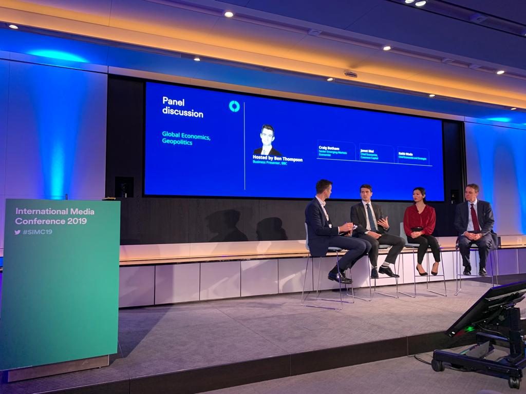 Un momento di confronto sull’economia globale durante la “International Media Conference 2019” di Schroders